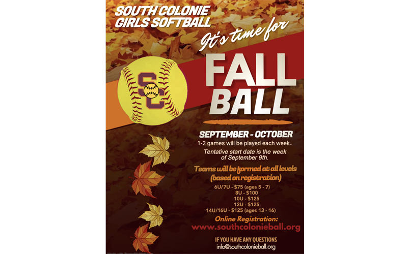 Fall Ball Registration is now open!